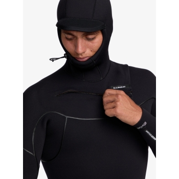 QUIKSILVER 5/4 MARATHON SESSIONS CHEST ZIP MUTA CON CAPPUCCIO