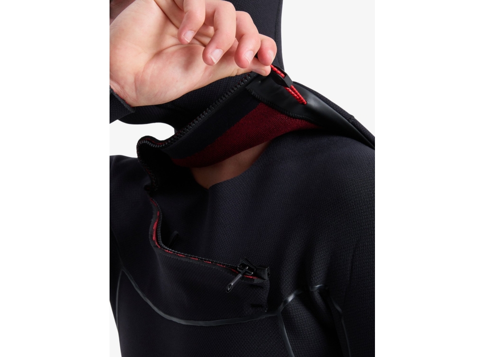 QUIKSILVER 5/4 MARATHON SESSIONS CHEST ZIP MUTA CON CAPPUCCIO