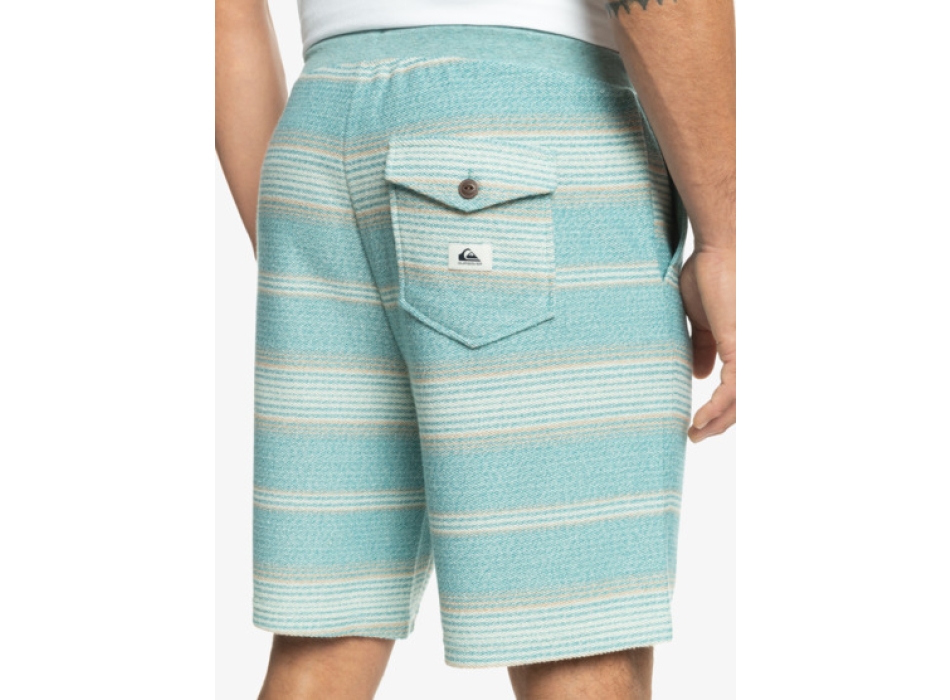 QUIKSILVER BERMUDA IN FELPA SHORTS GREAT OTWAY BRITTANY BLUE OTWAY STRIPE