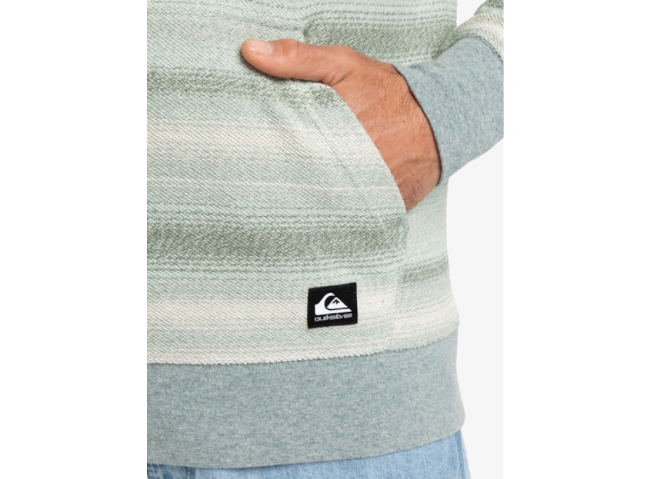 QUIKSILVER FELPA GARZATA GREAT OTWAY CAPPUCCIO ABBEY STONE GREY OTWAY