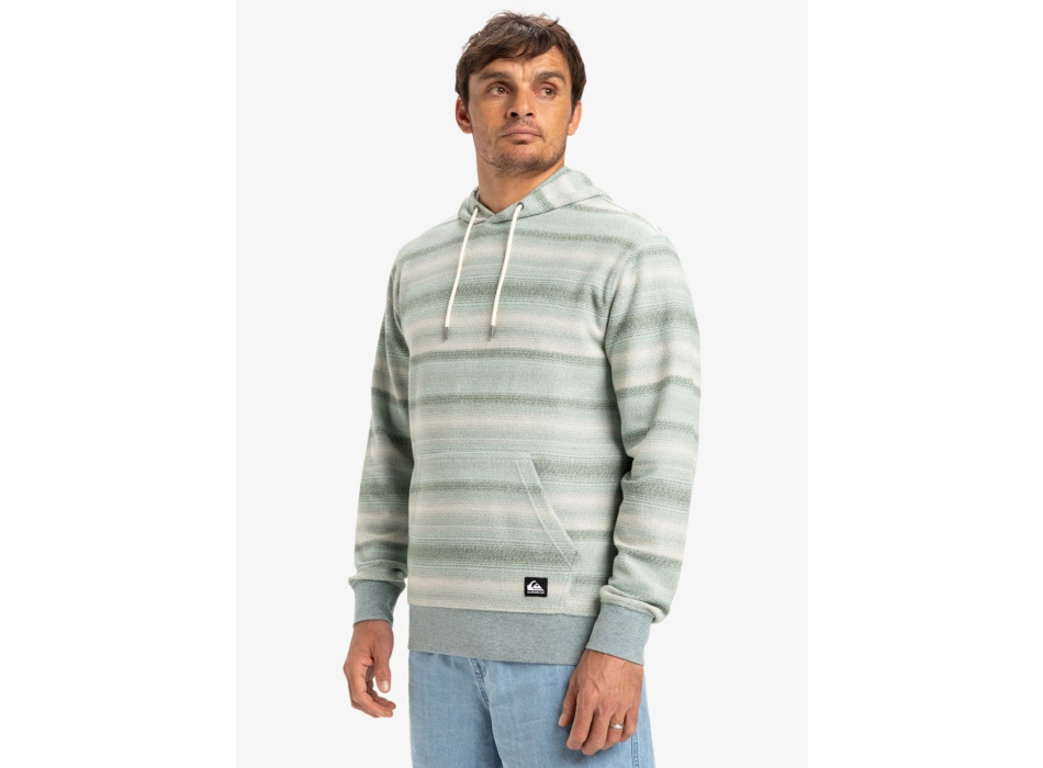 QUIKSILVER FELPA GARZATA GREAT OTWAY CAPPUCCIO ABBEY STONE GREY OTWAY