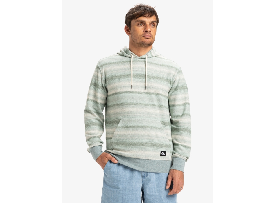 QUIKSILVER FELPA GARZATA GREAT OTWAY CAPPUCCIO ABBEY STONE GREY OTWAY