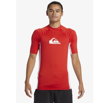 QUIKSILVER LYCRA SURF EVERYDAY COMP MANICA CORTA UPF50 RED