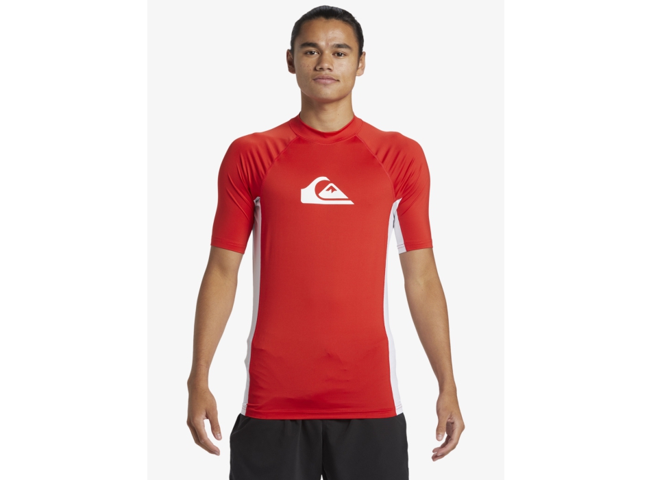 QUIKSILVER LYCRA SURF EVERYDAY COMP MANICA CORTA UPF50 RED