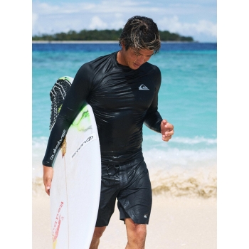 QUIKSILVER LYCRA SURF EVERYDAY MANICA LUNGA UPF50 BLACK