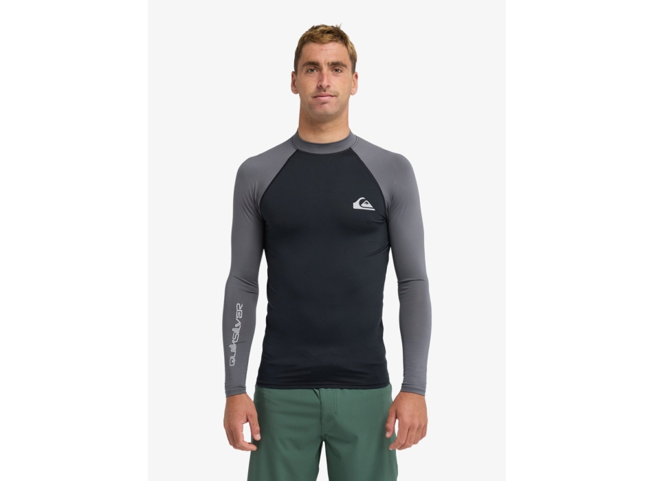 QUIKSILVER LYCRA SURF EVERYDAY MANICA LUNGA UPF50 BLACK IRON GATE