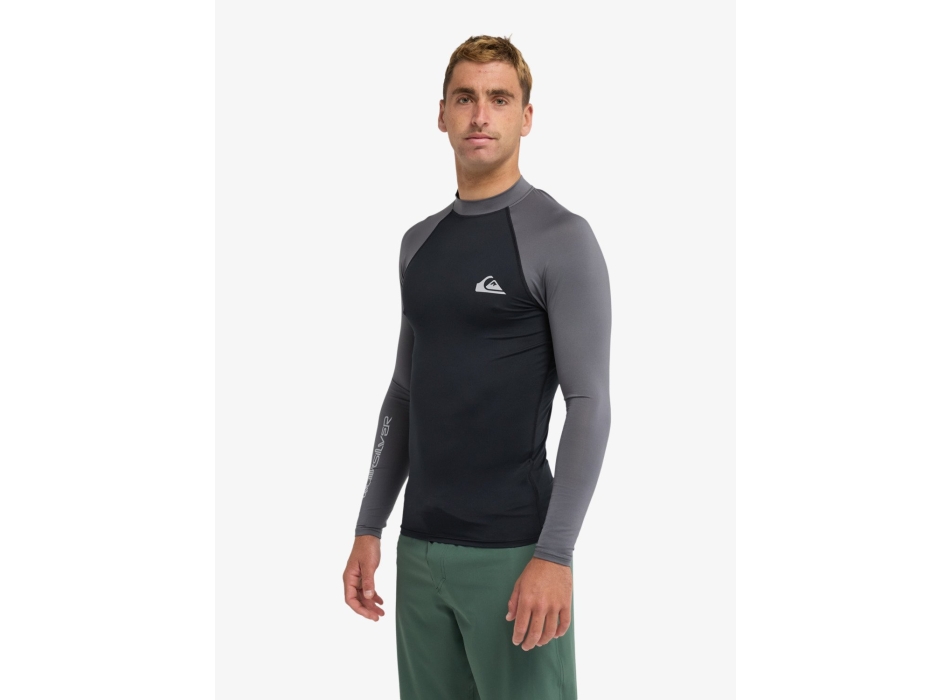 QUIKSILVER LYCRA SURF EVERYDAY MANICA LUNGA UPF50 BLACK IRON GATE