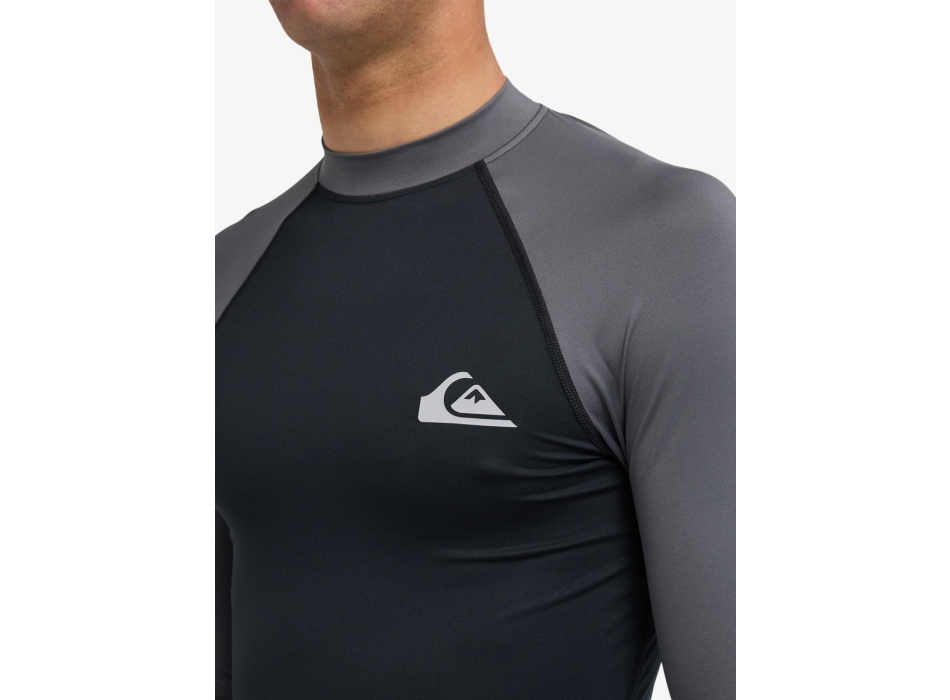 QUIKSILVER LYCRA SURF EVERYDAY MANICA LUNGA UPF50 BLACK IRON GATE