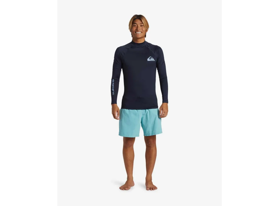 QUIKSILVER LYCRA SURF EVERYDAY MANICA LUNGA UPF50 BLUE