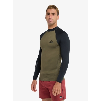 QUIKSILVER LYCRA SURF EVERYDAY MANICA LUNGA UPF50 GRAPE LEAF BLACK