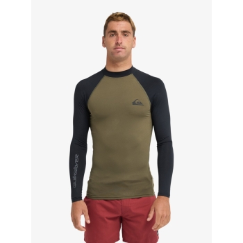 QUIKSILVER LYCRA SURF EVERYDAY MANICA LUNGA UPF50 GRAPE LEAF BLACK