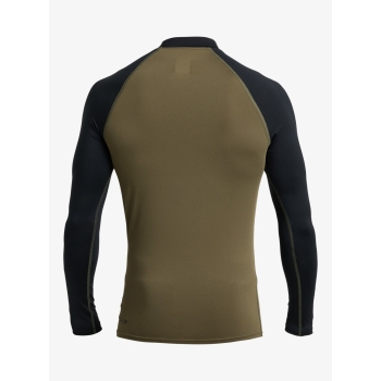 QUIKSILVER LYCRA SURF EVERYDAY MANICA LUNGA UPF50 GRAPE LEAF BLACK