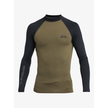 QUIKSILVER LYCRA SURF EVERYDAY MANICA LUNGA UPF50 GRAPE LEAF BLACK