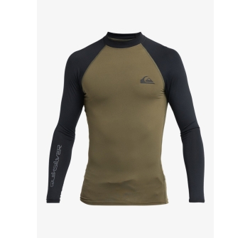 QUIKSILVER LYCRA SURF EVERYDAY MANICA LUNGA UPF50 GRAPE LEAF BLACK