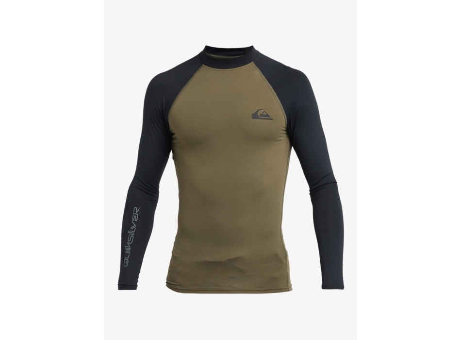 QUIKSILVER LYCRA SURF EVERYDAY MANICA LUNGA UPF50 GRAPE LEAF BLACK
