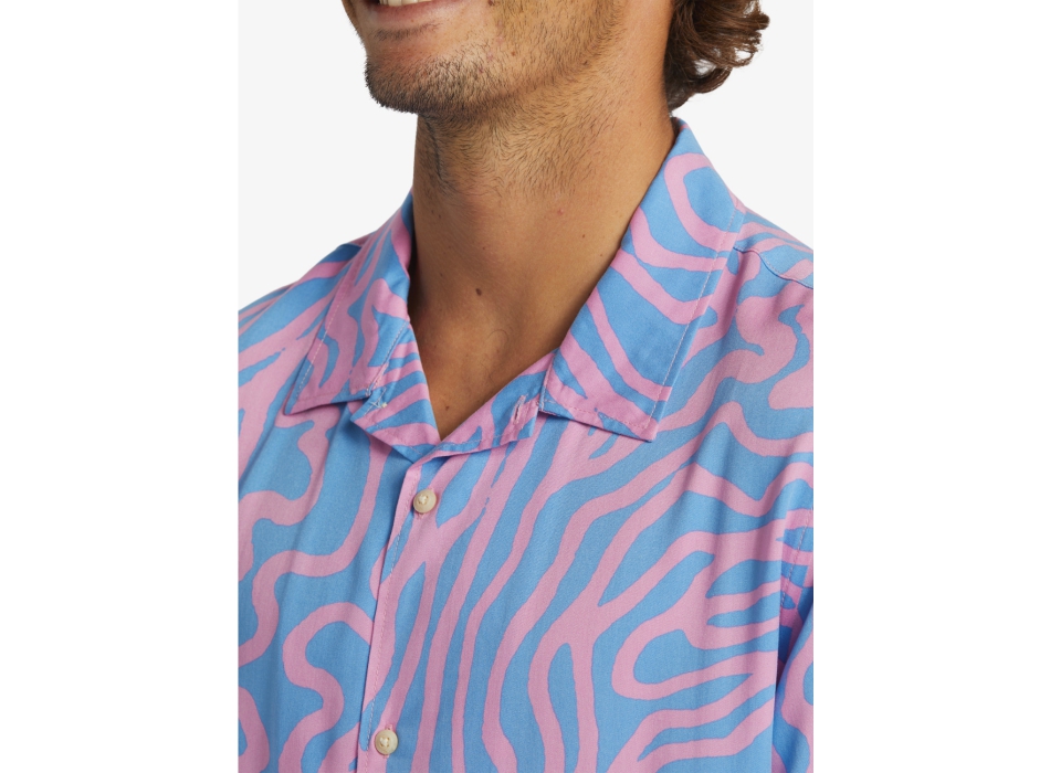 QUIKSILVER POOL PARTY CASUAL CAMICIA MANICHE CORTE
