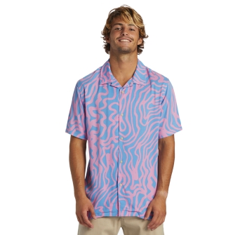 QUIKSILVER POOL PARTY CASUAL CAMICIA MANICHE CORTE