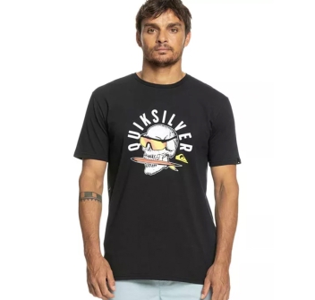 QUIKSILVER ROCKING SKULL T-SHIRT BLACK