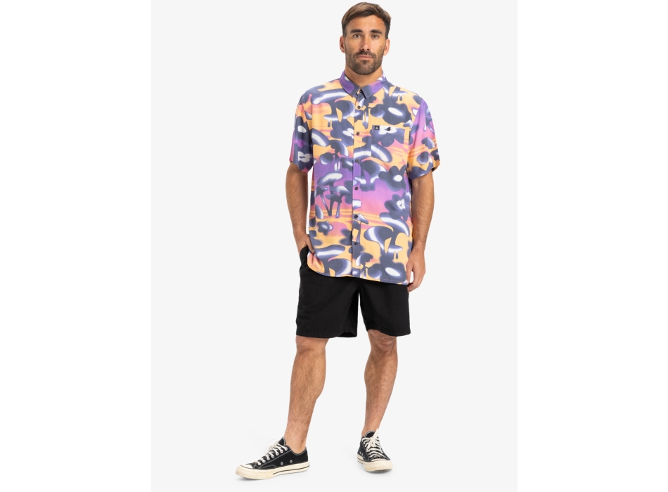 QUIKSILVER SAFE PARADISE CAMICIA MANICHE CORTE
