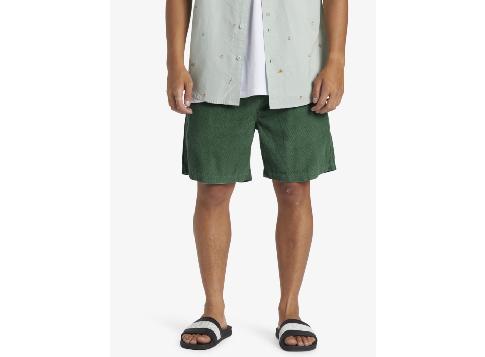 QUIKSILVER SHORTS TAXER CORD BERMUDA UOMO FROSTY SPRUCE