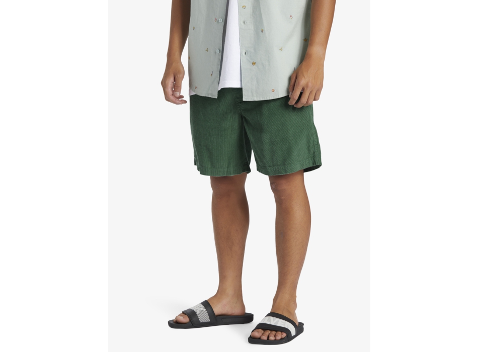 QUIKSILVER SHORTS TAXER CORD BERMUDA UOMO FROSTY SPRUCE