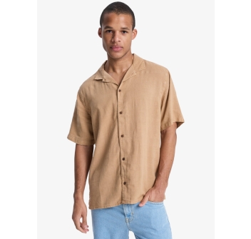 QUIKSILVER SUNRISE CAMICIA MANICHE CORTE TOBACCO BROWN