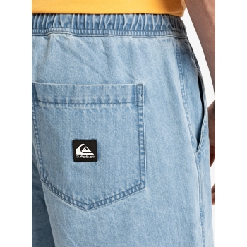 QUIKSILVER TAXER BERMUDA DENIM STONE WASH