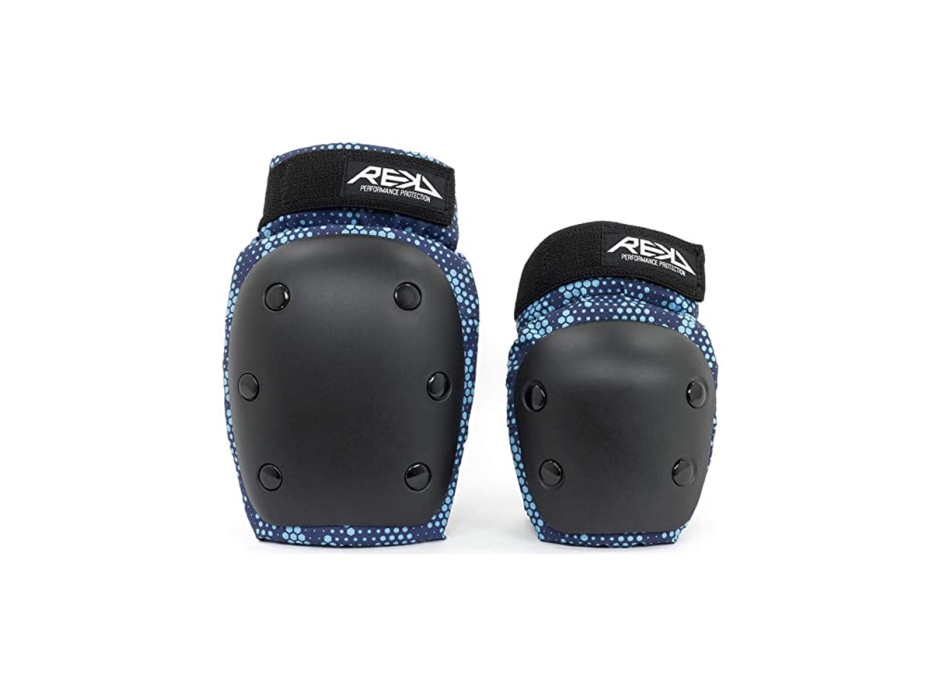 REKD YOUTH HEAVY DUTY TRIPLE PAD SET PROTEZIONI BLACK BLUE