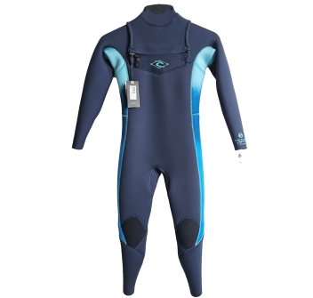 RIP CURL 4/3 JUNIOR MUTA INVERNALE DAWN PATROL CHEST ZIP STEAMER NAVY