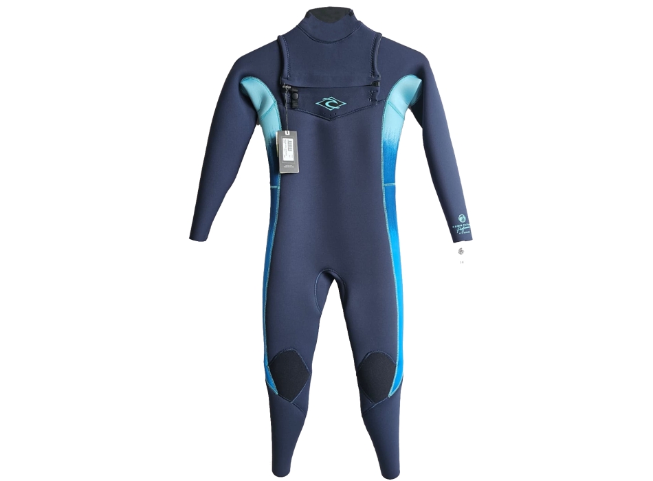 RIP CURL 4/3 JUNIOR MUTA INVERNALE DAWN PATROL CHEST ZIP STEAMER NAVY