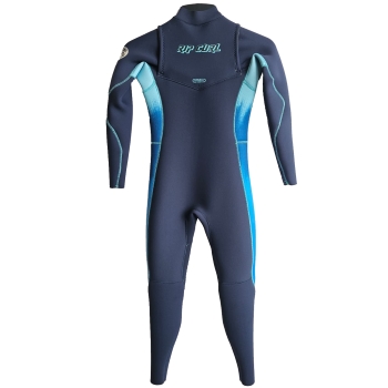 RIP CURL 4/3 JUNIOR MUTA INVERNALE DAWN PATROL CHEST ZIP STEAMER NAVY