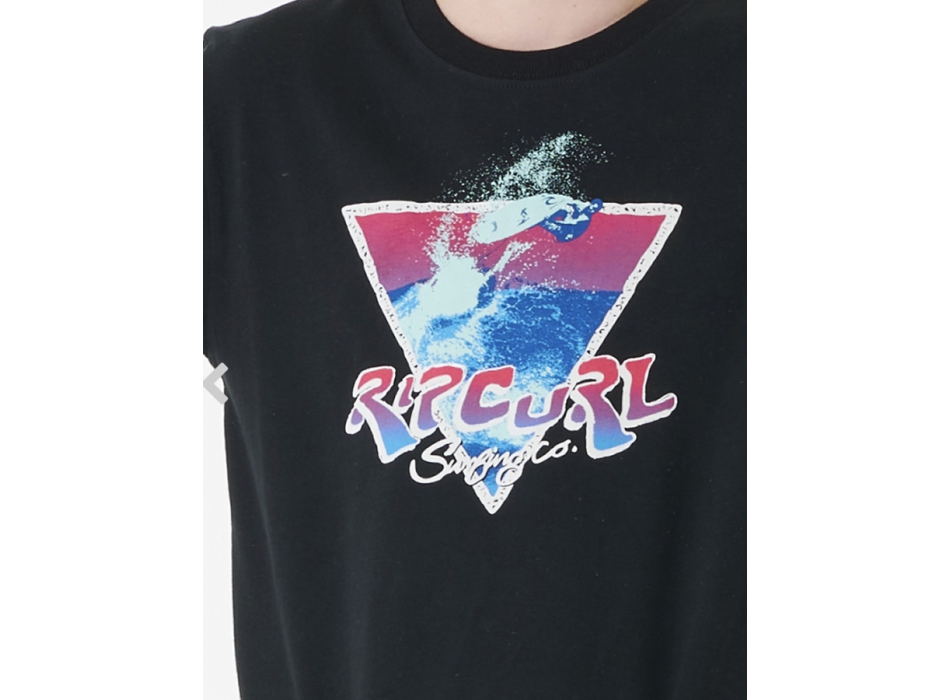RIP CURL ACTION TEE RAGAZZO BLACK