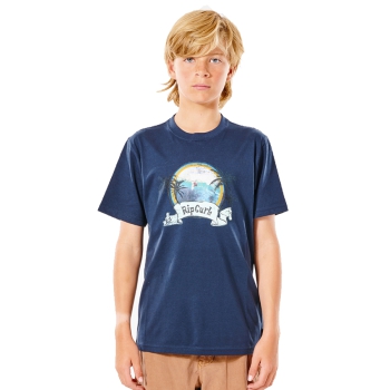 RIP CURL ACTION TEE RAGAZZO RETRO YELLOW