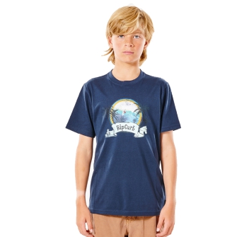 RIP CURL ACTION TEE RAGAZZO RETRO YELLOW