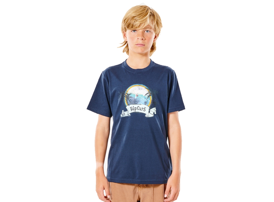 RIP CURL ACTION TEE RAGAZZO RETRO YELLOW