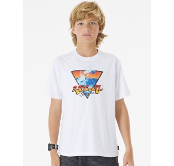 RIP CURL ACTION TEE RAGAZZO WHITE