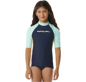 RIP CURL BLOCK PARTY LYCRA MANICHE CORTE RAGAZZA 8-16 ANNI