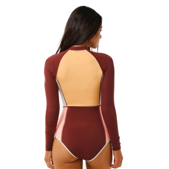 RIP CURL BLOCK PARTY MUTINO IN LYCRA MANICHE LUNGHE UPF50+ PLUME