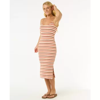 RIP CURL BOBBI STRIPE ABITO MIDI MULTI