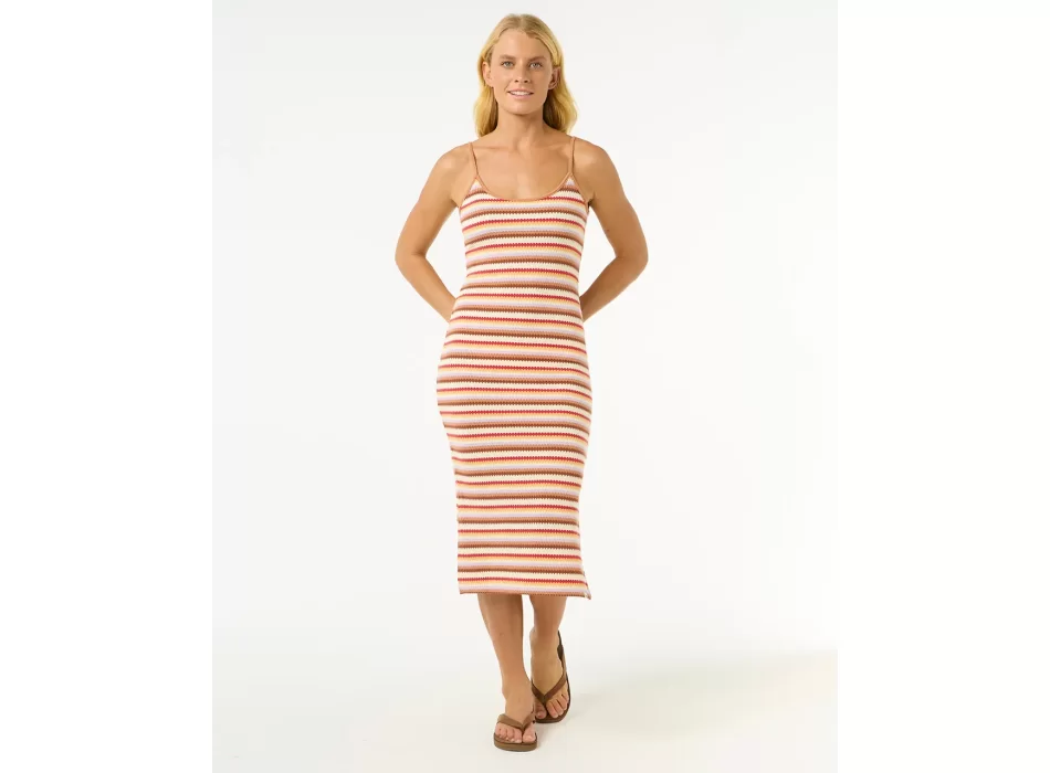 RIP CURL BOBBI STRIPE ABITO MIDI MULTI