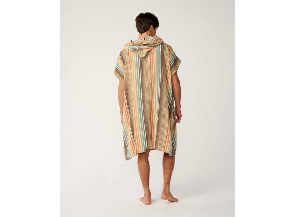 RIP CURL BRAND PONCHO IN SPUGNA BLACK GREY