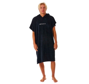 RIP CURL BRAND PONCHO IN SPUGNA BLACK GREY