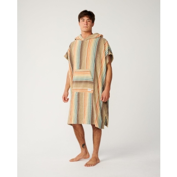RIP CURL BRAND PONCHO IN SPUGNA BLACK GREY