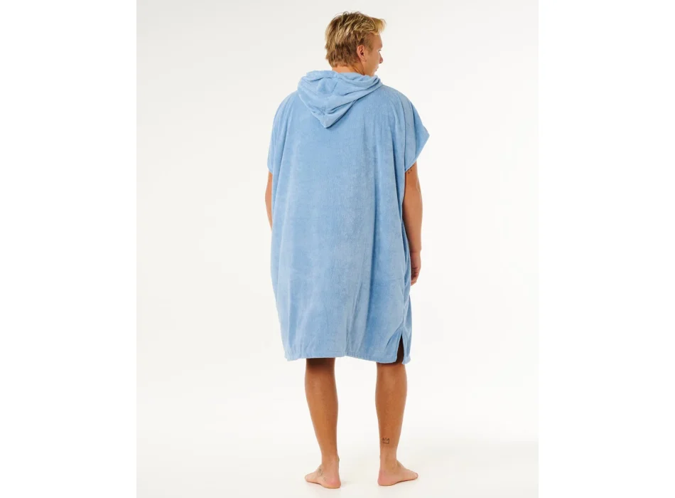 RIP CURL BRAND PONCHO IN SPUGNA FADED DENIM