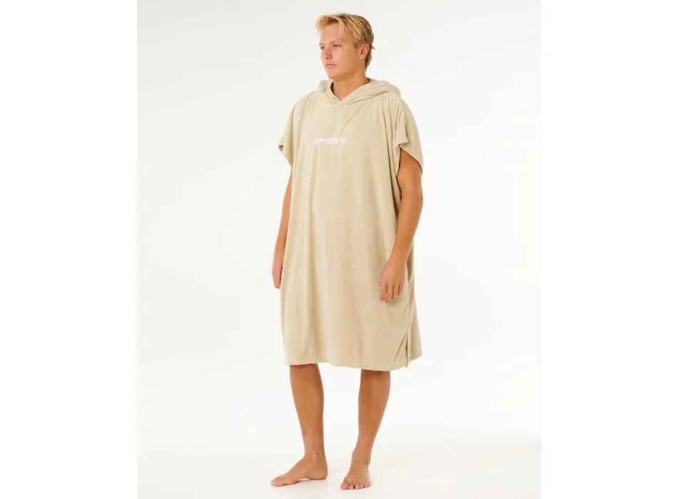 RIP CURL BRAND PONCHO IN SPUGNA KHAKI