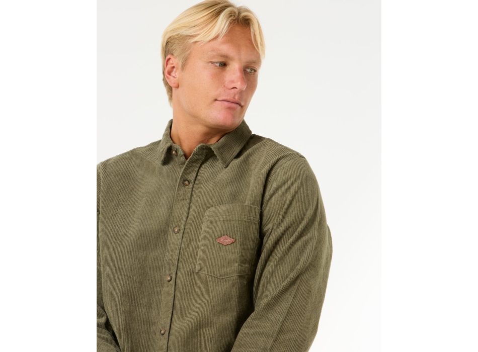 RIP CURL CAMICIA IN VELLUTO CLASSIC SURF CORD SHIRT DUSTY OLIVE