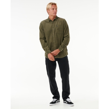 RIP CURL CAMICIA IN VELLUTO CLASSIC SURF CORD SHIRT DUSTY OLIVE