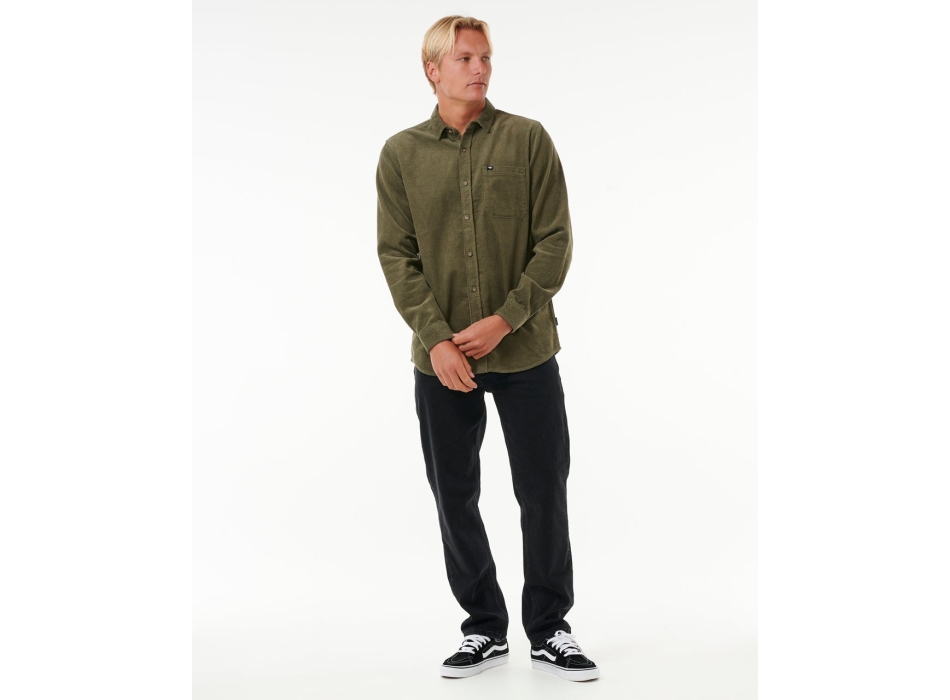 RIP CURL CAMICIA IN VELLUTO CLASSIC SURF CORD SHIRT DUSTY OLIVE