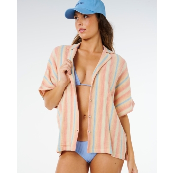 RIP CURL CAMICIA PREMIUM SURF STRIPE SHORT SLEEVE SHIRT MULTICO 