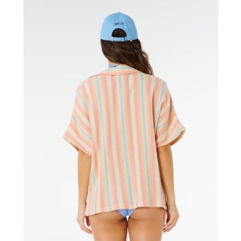 RIP CURL CAMICIA PREMIUM SURF STRIPE SHORT SLEEVE SHIRT MULTICO 